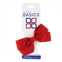 Red Small Jani Bow on Clip - 10 per pack