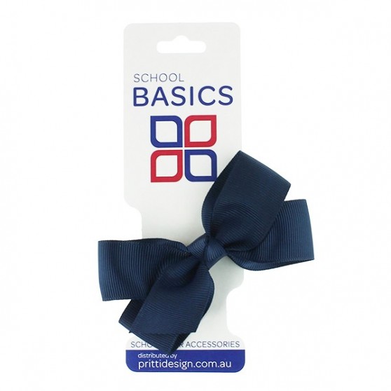 Navy Blue Small Jani Bow on Clip - 10 per pack