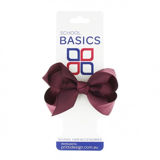Maroon Small Shilo Bow on Elastic - 10 per pack