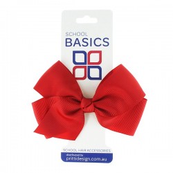 Red Large Jani Bow on Clip - 10 per pack