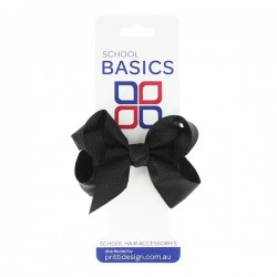 Black Small Shilo Bow on Elastic - 10 per pack