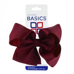 Maroon XLarge Shilo Bow on Clip - 10 per pack