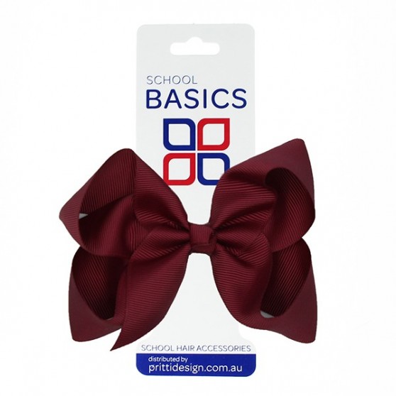 Maroon Large Shilo Bow on Elastic - 10 per pack