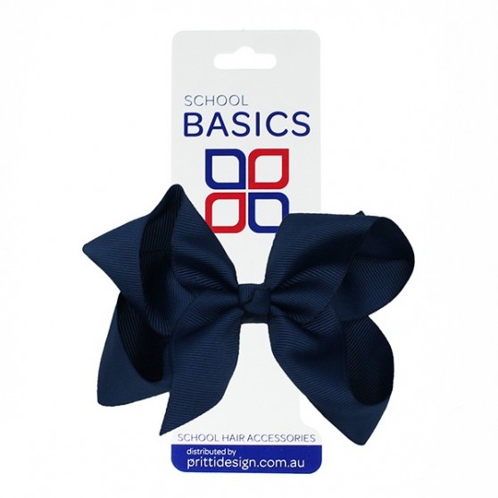 Navy Blue Large Shilo Bow on Elastic - 10 per pack