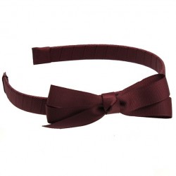 Wine Hairband with Jani Bow - 10 per pack