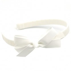 White Hairband with Jani Bow - 10 per pack