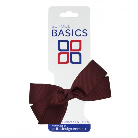 Wine Small Jani Bow on Clip - 10 per pack