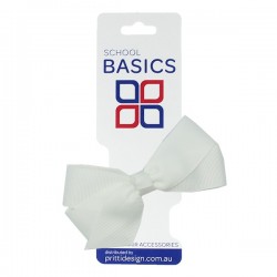 White Small Jani Bow on Clip - 10 per pack