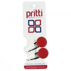 Red Button Clips - 10 per pack