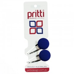 Royal Blue Button Clips - 10 per pack