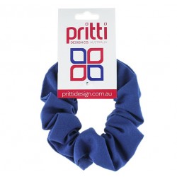 Royal Blue Large Fabric Scrunchies - 10 per pack