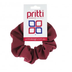 Maroon Large Fabric Scrunchies - 10 per pack