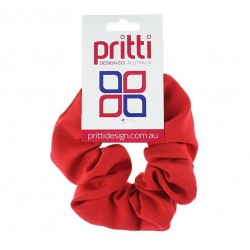 Red Large Fabric Scrunchies - 10 per pack