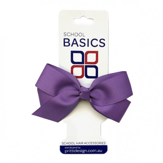 Purple Small Jani Bow on Clip - 10 per pack