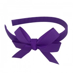 Purple Hairband with Jani Bow - 10 per pack
