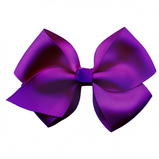 Purple Large Jani Bow on Clip - 10 per pack