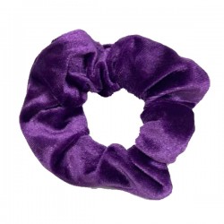 Purple Velvet Scrunchies - 10 per pack