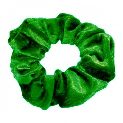 Green Velvet Scrunchies - 10 per pack