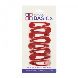Red Basic Snap Clips 8 piece - 10 per pack