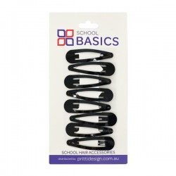 Navy Basic Snap Clips 8 piece - 10 per pack
