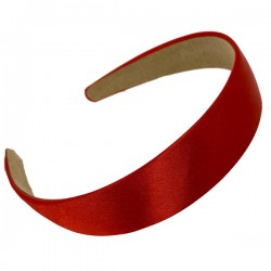 Red Satin Hairband - 10 per packq