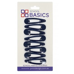 Navy Basic Snap Clips 8 piece - 10 per pack