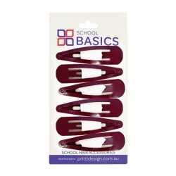 Maroon Large Snap Clips - 10 per pack