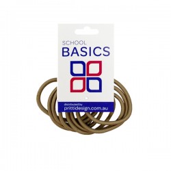 Beige Medium Snag Free Basic Elastics 8 piece - 10 per pack
