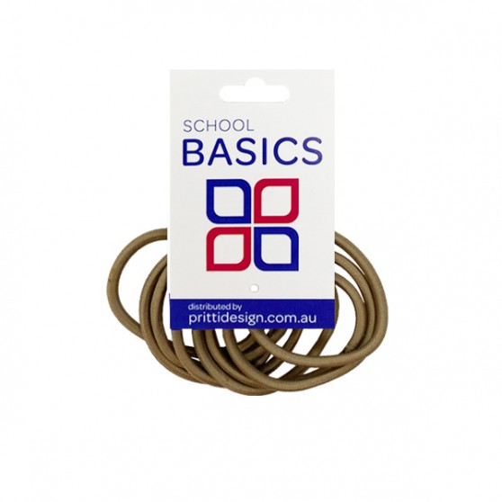 Beige Medium Snag Free Elastics - 10 per pack