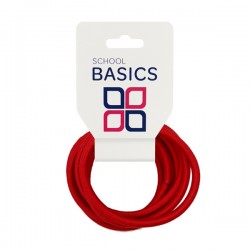 Red Medium Snag Free Basic Elastics 8 piece - 10 per pack