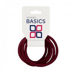 Maroon Medium Snag Free Basic Elastics 8 piece - 10 per pack