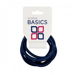 Navy Medium Snag Free Basic Elastics 8 piece - 10 per pack