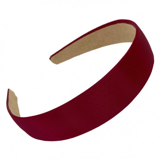 Maroon Satin Hairband - 10 per pack