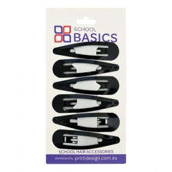 Black Large Snap Clips - 10 per pack